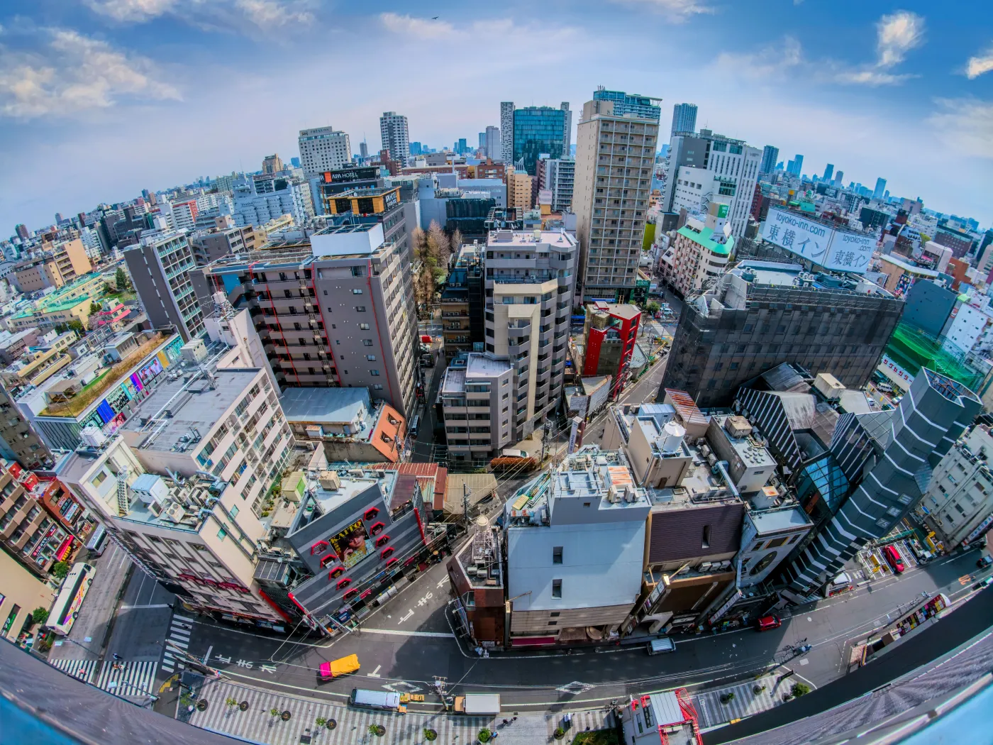 Aerial cityscape representing a 3D digital twin